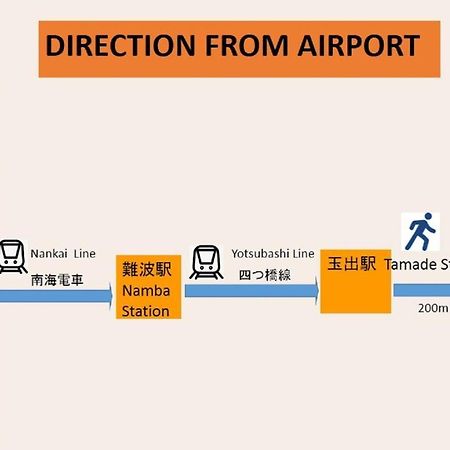 Apartamento 玉出205 Wifi付 玉出駅から徒歩2分 地下鉄難波迄8分 Osaka Exterior foto